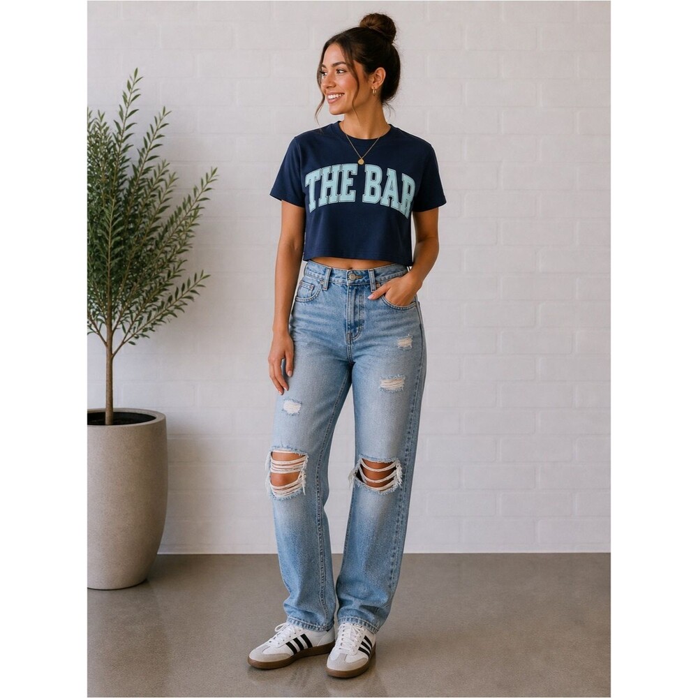 The Bar VARSITY COTTON TEE Blue
